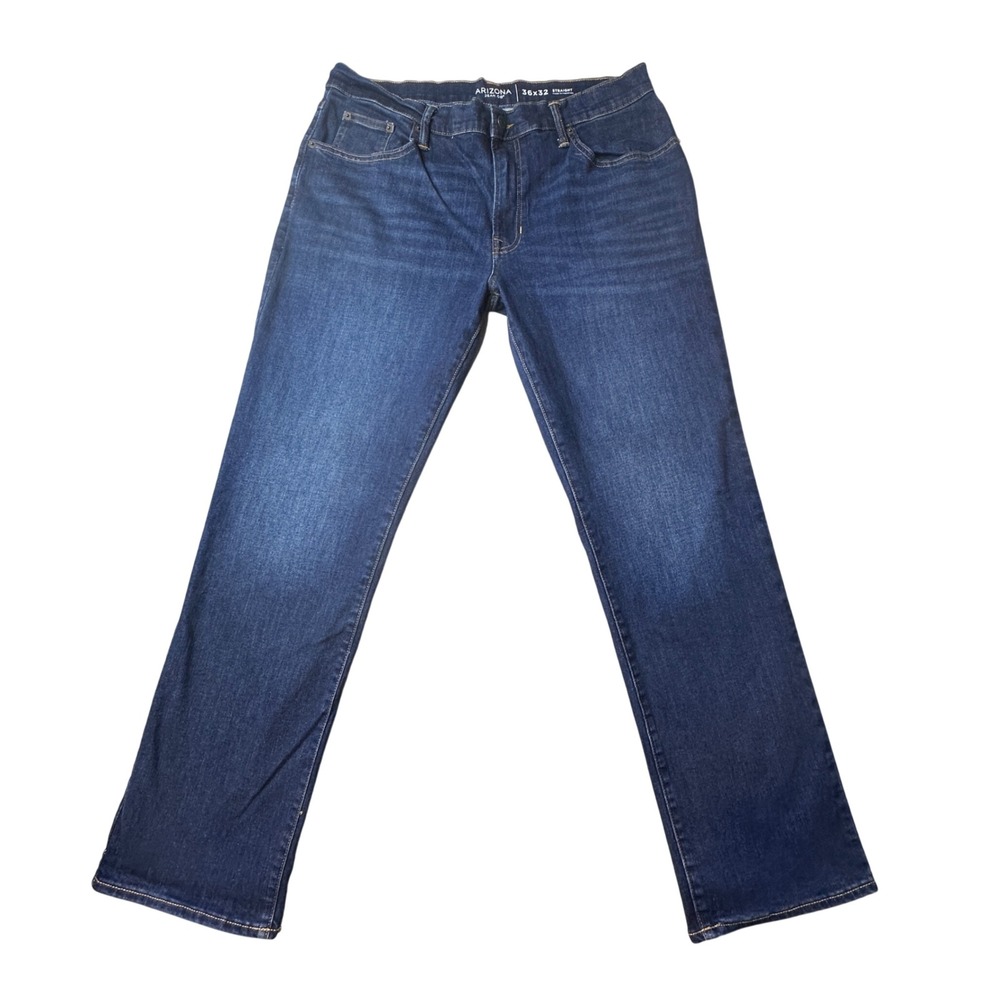 Arizona Jeans Mens 36x32 (36x30) Blue Straight Leg Stretch Repreve Denim Pants